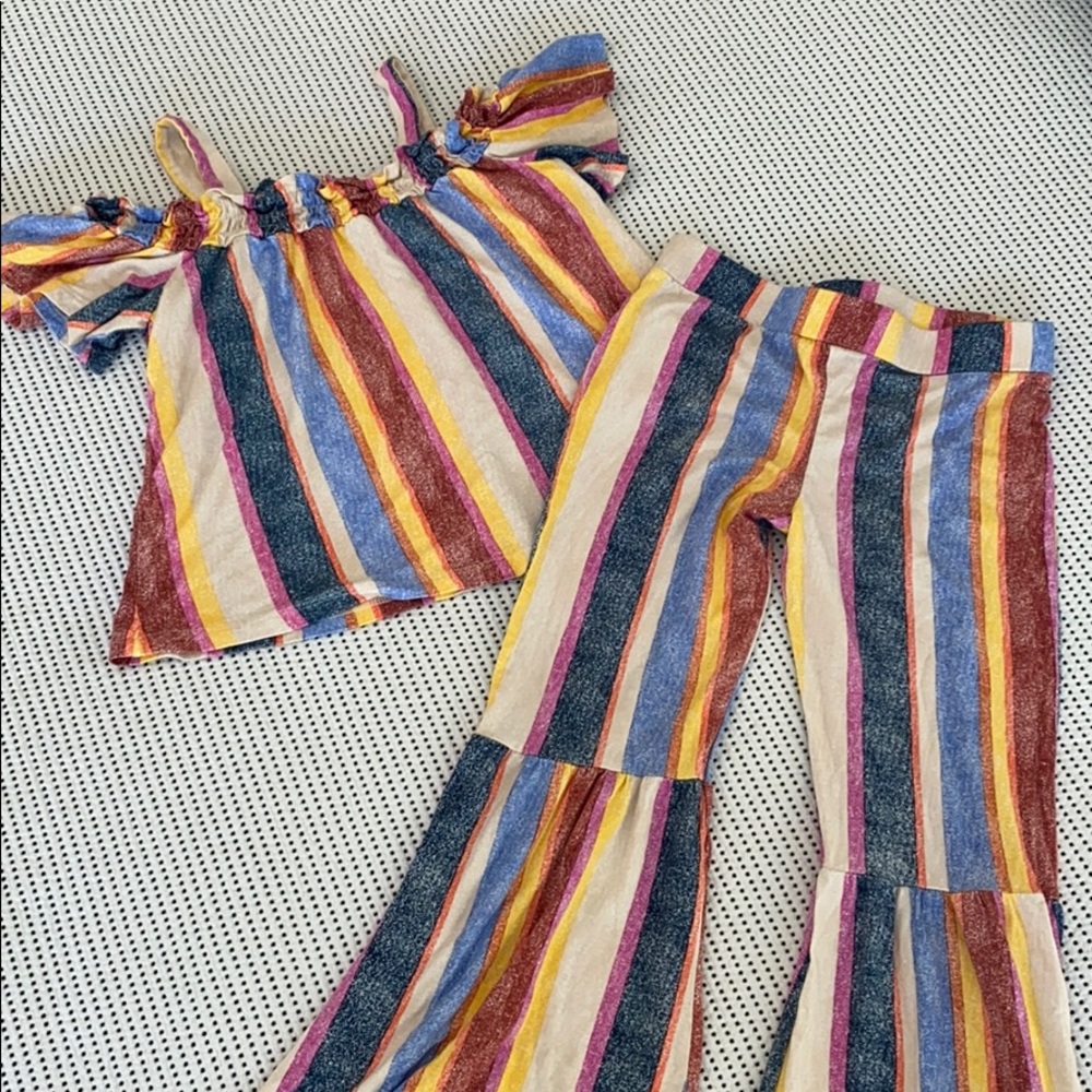 Adorable 2 piece rayon/spandex girls pants set